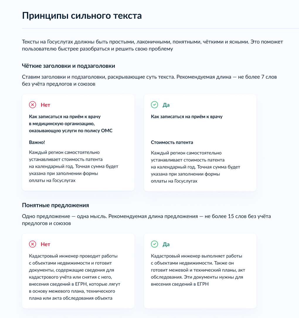 Принципы сильного текста